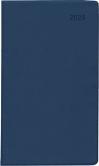 Abbildung von: Taschenplaner Leporello PVC blau 2024 9,5x16 1M/1S - Neumann Verlage GmbH & Co. KG