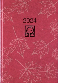 Abbildung von: Taschenkalender rot 2024 - Bürokalender 10,2x14,2 - 1 Tag auf 1 Seite - robuster Kartoneinband - Stundeneinteilung 7-19 Uhr - Blauer Engel - 610-0711 - Zettler