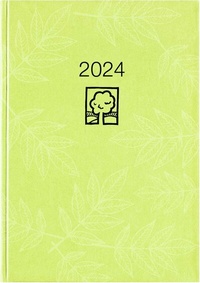 Abbildung von: Taschenkalender grün 2024 - Bürokalender 10,2x14,2 - 1 Tag auf 1 Seite - robuster Kartoneinband - Stundeneinteilung 7-19 Uhr - Blauer Engel - 610-0713 - Zettler
