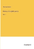 Cover: History of english poetry - Anatiposi Verlag