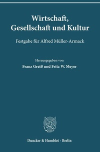 Abbildung von: Wirtschaft, Gesellschaft und Kultur. - Duncker & Humblot