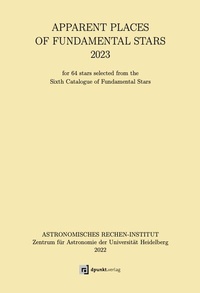 Abbildung von: Apparent Places of Fundamental Stars (APFS) 2023 - dpunkt