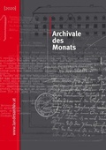 Cover: Archivale des Monats (2020) - Vorarlberger Landesarchiv