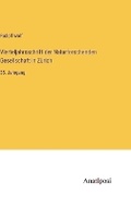 Cover: Vierteljahrsschrift der Naturforschenden Gesellschaft in Zuerich - Anatiposi Verlag