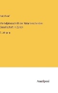 Cover: Vierteljahrsschrift der Naturforschenden Gesellschaft in Zuerich - Anatiposi Verlag