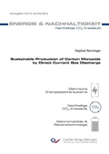 Cover: Sustainable Production of Carbon Monoxide by Direct Current Gas Discharge - Cuvillier Verlag eBooks