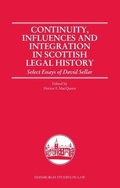 Cover: Continuity, Influences and Integration in Scottish Legal History - Edinburgh University Press