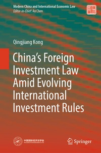 Abbildung von: China's Foreign Investment Law Amid Evolving International Investment Rules - Springer