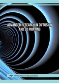 Cover: Advanced Research in Diffusion and 3D Printing - Trans Tech Publications Ltd