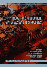 Abbildung von: Industrial Production: Materials and Technologies - Trans Tech Publications Ltd