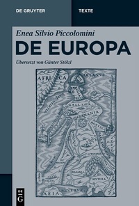 Abbildung von: Enea Silvio Piccolomini: De Europa - De Gruyter