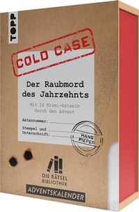 Abbildung von: Die Rätselbibliothek. Adventskalender - Cold Case: Der Raubmord des Jahrzehnts: Mit 24 Krimi-Rätseln durch den Advent - Frech