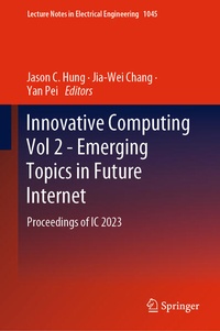 Bild vergrößern Bild: Innovative Computing Vol 2 - Emerging Topics in Future Internet - Springer