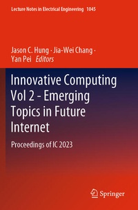 Bild vergrößern Bild: Innovative Computing Vol 2 - Emerging Topics in Future Internet - Springer