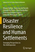 Cover: Disaster Resilience and Human Settlements - Springer