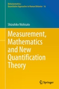 Cover: Measurement, Mathematics and New Quantification Theory - Springer