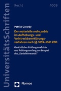 Abbildung von: Der materielle ordre public im Aufhebungs- und Vollstreckbarerklärungsverfahren nach §§ 1059-1061 ZPO - Nomos