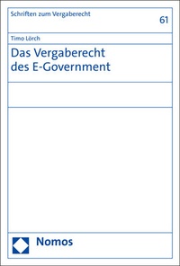 Abbildung von: Das Vergaberecht des E-Government - Nomos