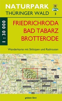 Abbildung von: Wanderkarte Friedrichroda/Brotterode/Tabarz - grünes herz