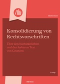 Cover: Konsolidierung von Rechtsvorschriften - &Ouml;GB Verlag