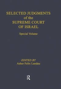 Bild: Selected Judgments of the Supreme Court of Israel - Routledge