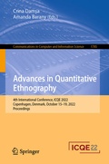 Cover: Advances in Quantitative Ethnography - Springer