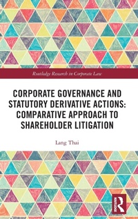 Abbildung von: Corporate Governance and Statutory Derivative Actions - Routledge