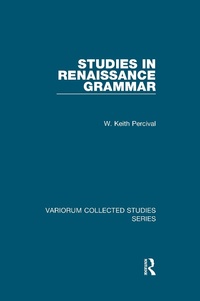 Abbildung von: Studies in Renaissance Grammar - Routledge