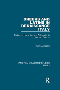 Abbildung von: Greeks and Latins in Renaissance Italy - Routledge