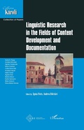 Cover: Linguistic Research in the Fields of Content Development and Documentation - Editions L'Harmattan