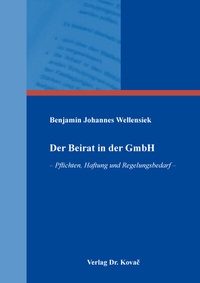 Abbildung von: Der Beirat in der GmbH - Kovac, Dr. Verlag
