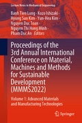 Cover: Proceedings of the 3rd Annual International Conference on Material, Machines and Methods for Sustainable Development (MMMS2022) - Springer