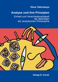 Bild: Analyse und ihre Prinzipien: Einheit und Verschiedenartigkeit der Methoden der analytischen Philosophie - Kovac, Dr. Verlag