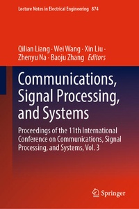 Enlarge image Cover: Communications, Signal Processing, and Systems - Springer