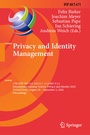 Cover: Privacy and Identity Management - Springer