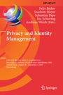 Cover: Privacy and Identity Management - Springer