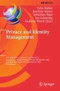 Cover: Privacy and Identity Management - Springer