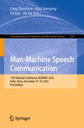 Cover: Man-Machine Speech Communication - Springer