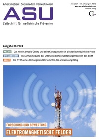 Abbildung von: ASU Arbeitsmedizin, Sozialmedizin, Umweltmedizin - Alfons W. Gentner Verlag