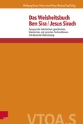 Cover: Das Weisheitsbuch Ben Sira / Jesus Sirach - Vandenhoeck & Ruprecht