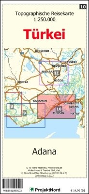 Abbildung von: Adana - Topographische Reisekarte 1:250.000 Türkei (Blatt 10) - MapFox / Projekt Nord