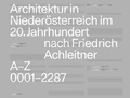 Cover: Architektur in Nieder&ouml;sterreich im 20. Jahrhundert nach Friedrich Achleitner - Birkh&auml;user Verlag GmbH