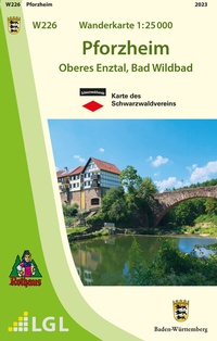 Abbildung von: W226 Wanderkarte 1:25000 Pforzheim - Landesamt für Geoinformation und Landentwicklung Baden-Württemberg (LGL)