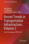 Cover: Recent Trends in Transportation Infrastructure, Volume 2 - Springer