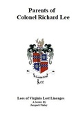 Cover: Parents of Colonel Richard Lee (Lees of Virginia Lost Lineages a Series by Jacqueli Finley, #1) - Jacqueli Charlene Finley
