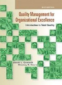 Enlarge image Cover: Quality Management for Organizational Excellence - Pearson