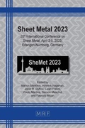 Cover: Sheet Metal 2023 - Materials Research Forum LLC