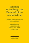 Cover: Forschung als Handlungs- und Kommunikationszusammenhang - Mohr Siebeck