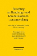 Abbildung von: Forschung als Handlungs- und Kommunikationszusammenhang - Mohr Siebeck