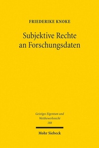Abbildung von: Subjektive Rechte an Forschungsdaten - Mohr Siebeck
